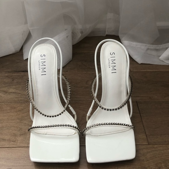 Simmi London Heeled Sandals w/ Diamante Detail - Picture 5 of 8